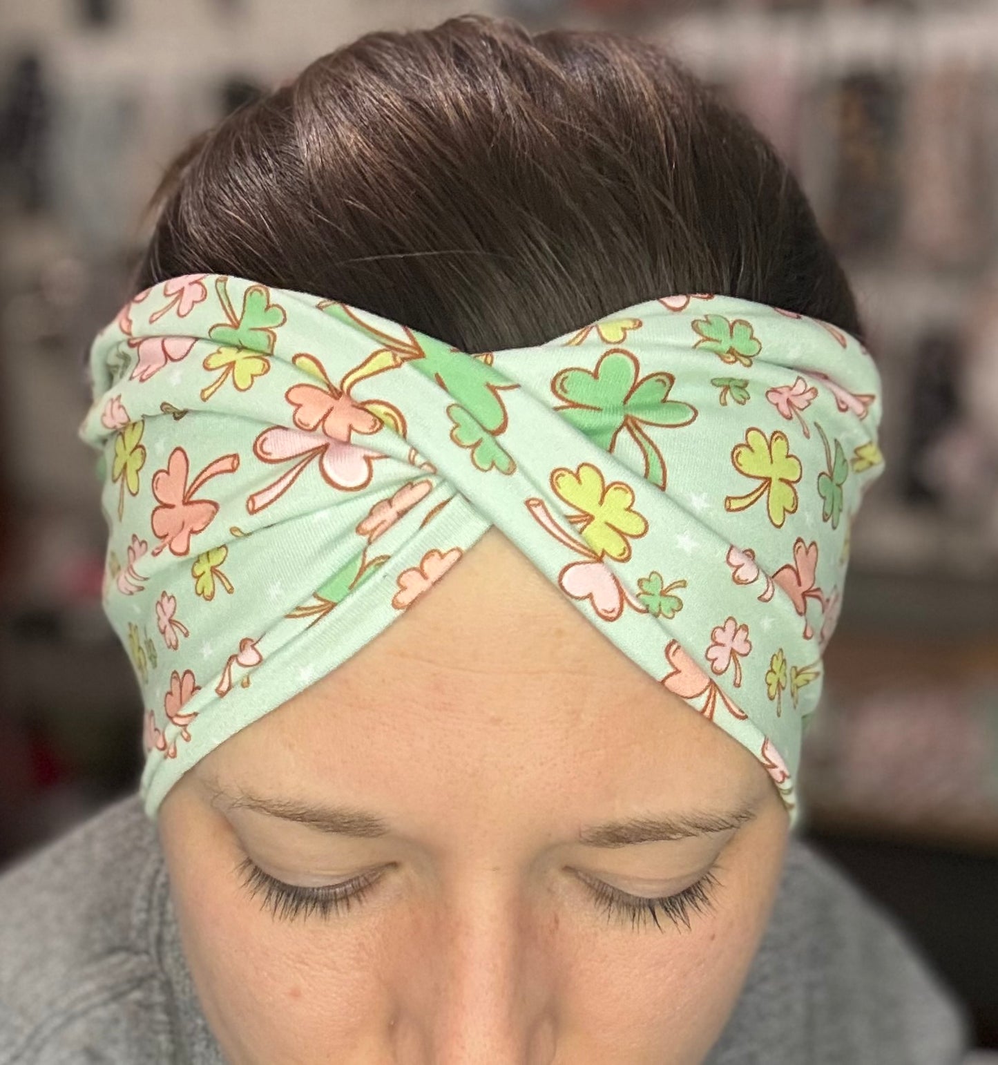 4 leaf clover (green)- wide