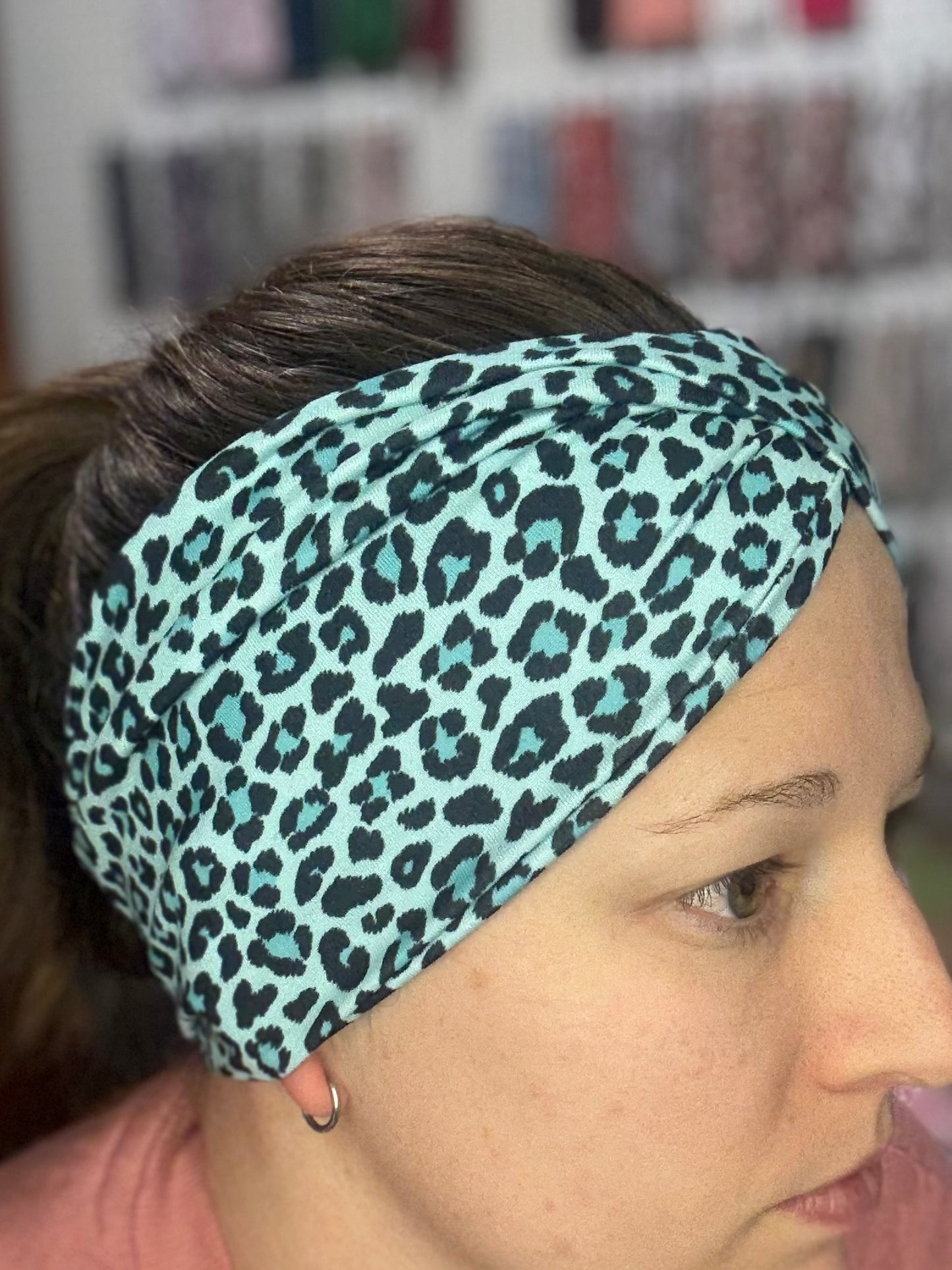 Teal cheetah- wide