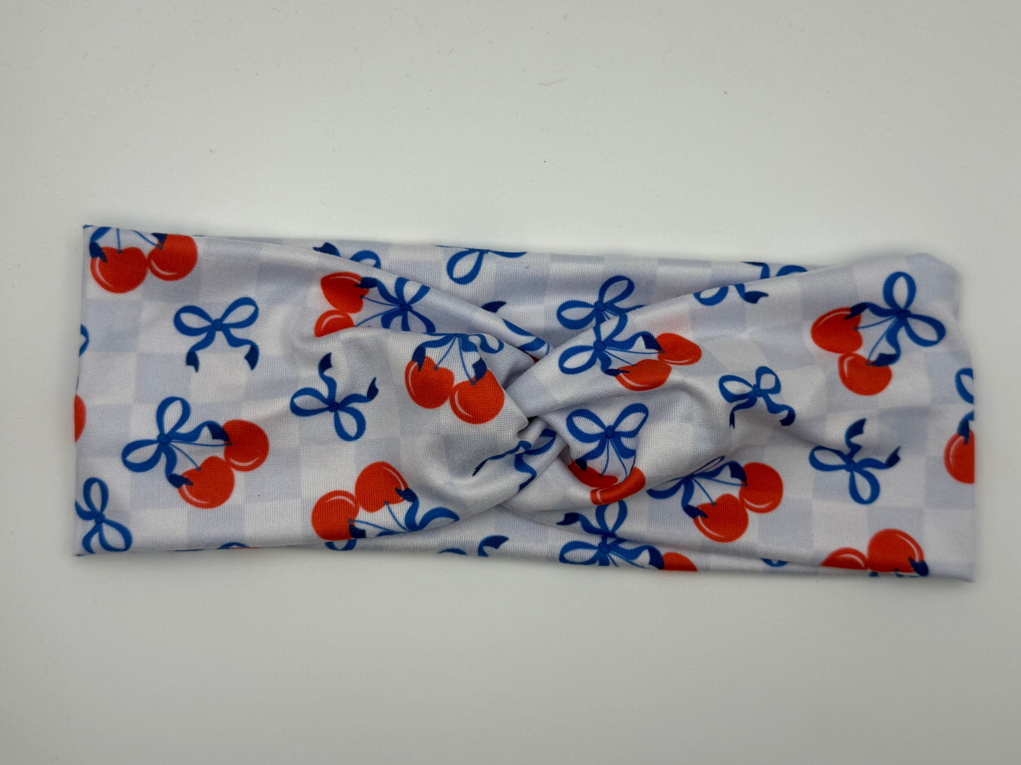Blue checkered cherries