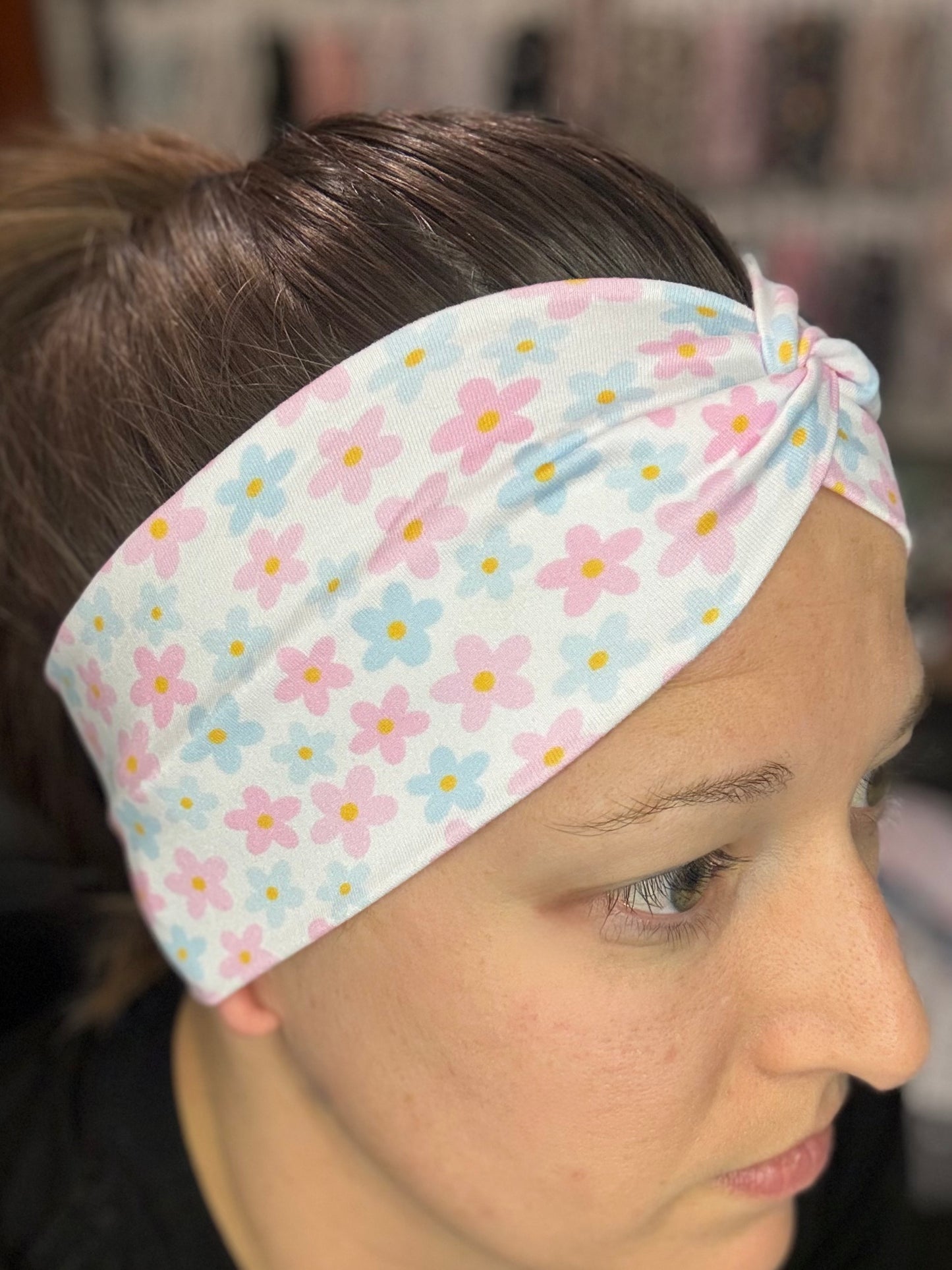 Pink and blue flowers- kids