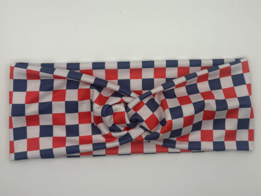 Red, white, blue checkered- kids