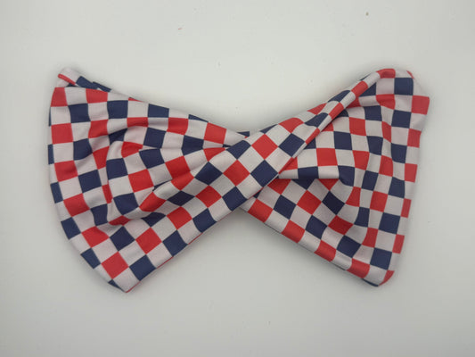 Red, white, blue checkered-wide