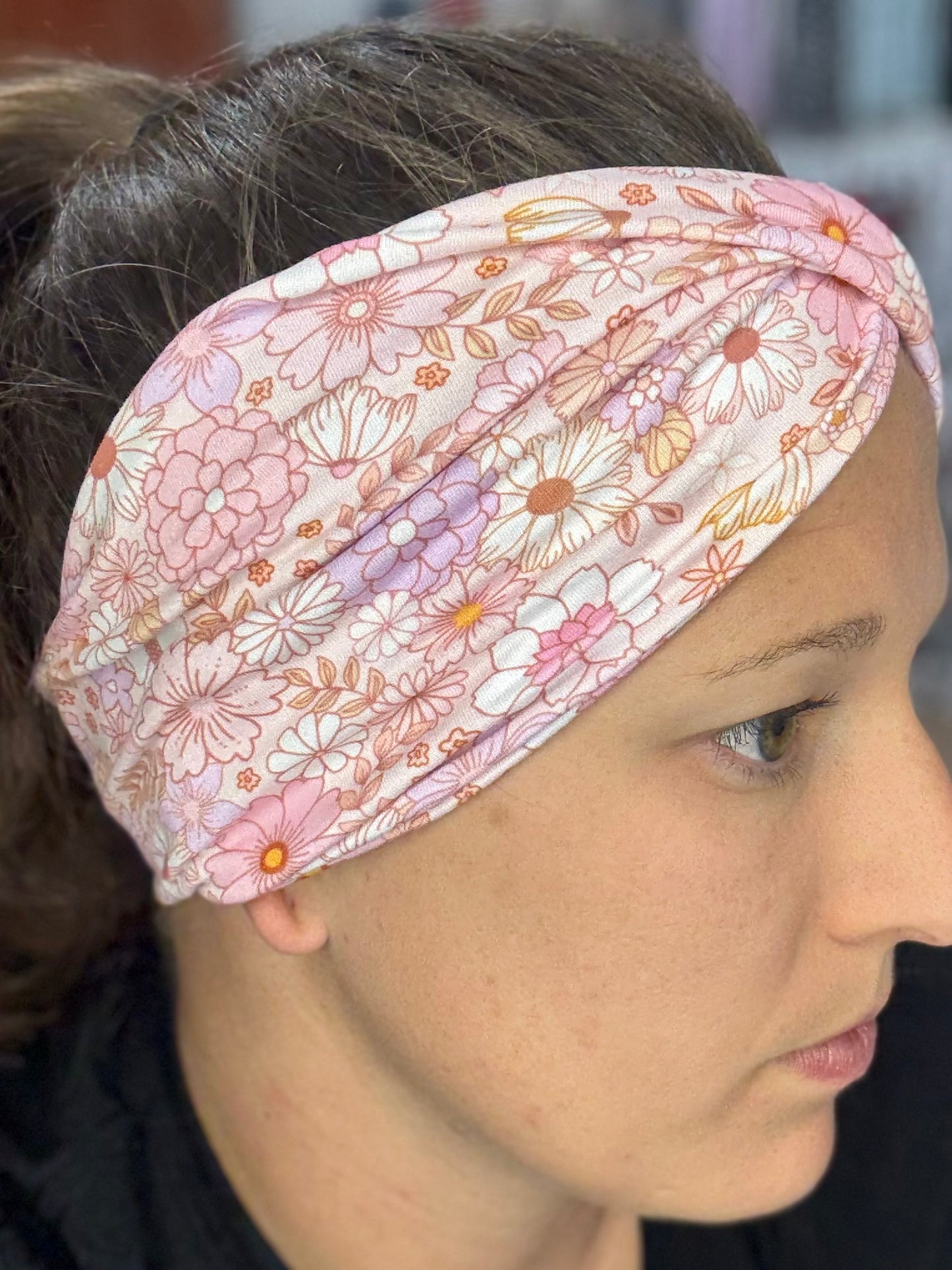 Pastel pink floral- wide