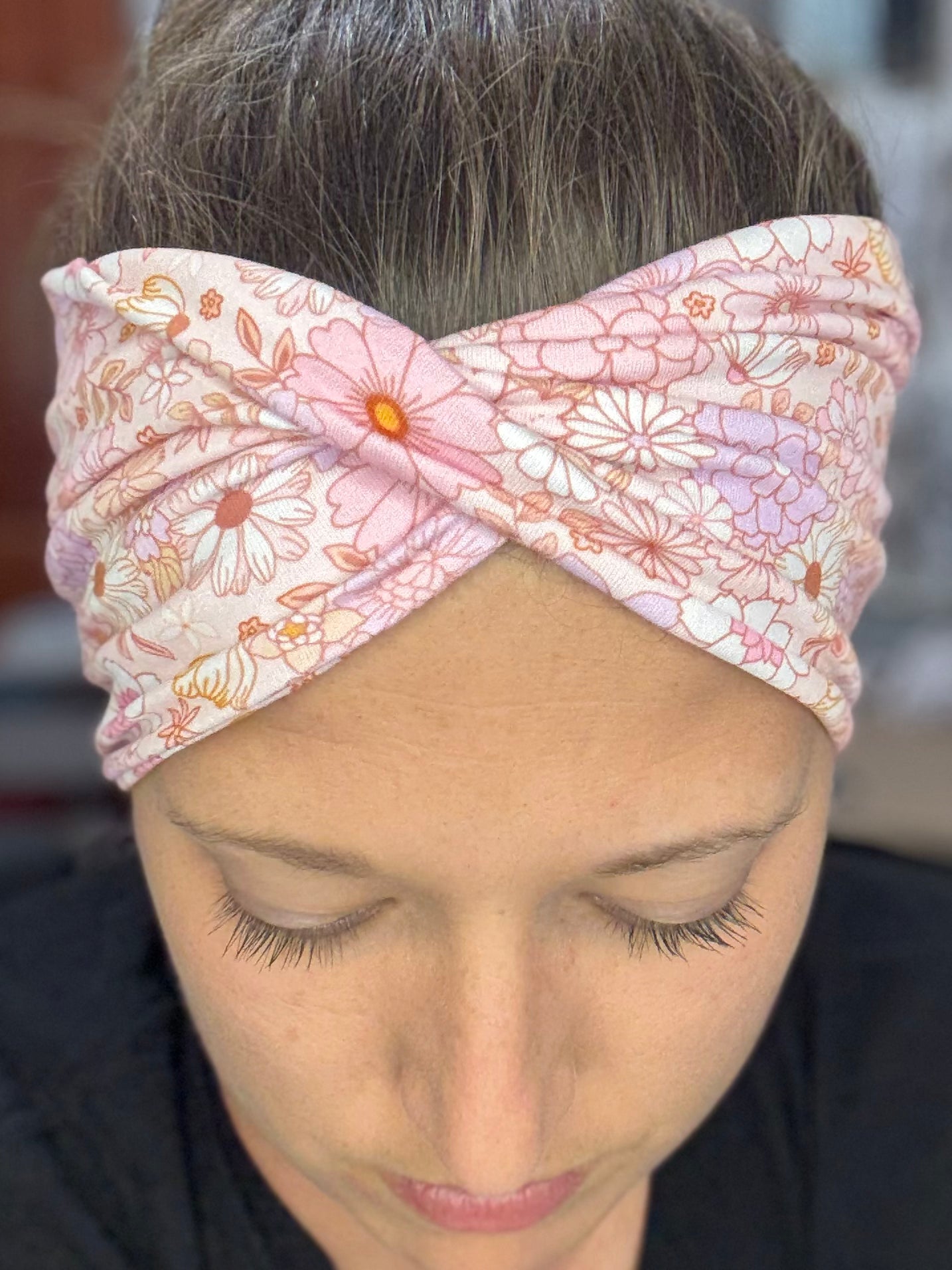Pastel pink floral- wide