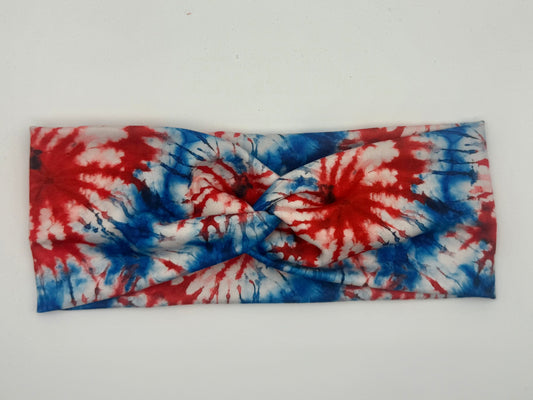 Red, white, blue tie dye-kids